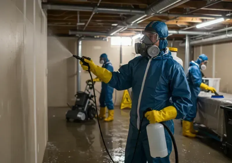 Basement Sanitization and Antimicrobial Treatment process in Machiasport, ME